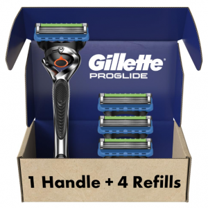 Gillette Fusion 男士剃须刀套装 1个手柄+4个刀片补充装 @ Amazon