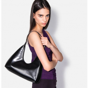 BY FAR Women's Amber Semi Patent 单肩包