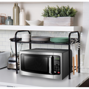 Mind Reader Microwave Oven Rack Shelf Unit, Black 11 x 29 x 21 @ Amazon