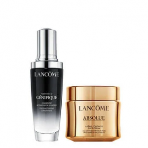 Lancome蘭蔻官網小黑瓶精華+菁純麵霜套裝熱賣