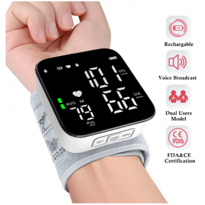 iFanze 手腕式血压检测袖带 超大液晶显示屏 白色 @ Walmart