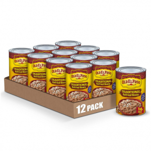 Old El Paso Traditional Canned Refried Beans, 16 oz. (Pack of 12) @ Amazon