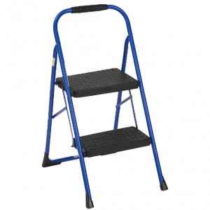 Cosco 11308SWB1E Two, Blue Three Big Folding Step Stool with Rubber Hand Grip @ Amazon