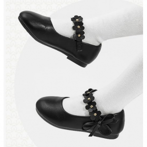 SYNPOS Toddler Girls Flat Mary Jane Dress Shoes Flower Ballet Flats @ Amazon