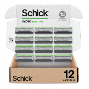 Schick Hydro 男士剃须刀补充装 12个 @ Amazon