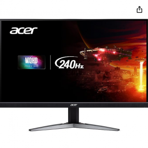Amazon.com - Acer Nitro 27" KG271U Xbmiipx 2K 240Hz 0.5ms IPS 显示器 ，8.3折