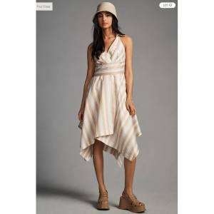 Maeve Asymmetrical Wrap Shirt Dress