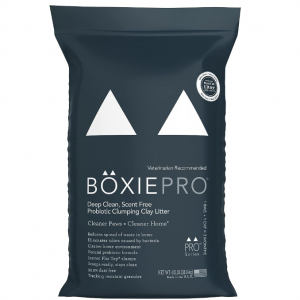 BoxiePro Deep Clean Probiotic Clumping Clay Cat Litter -Scent Free- 40 lb @ Amazon