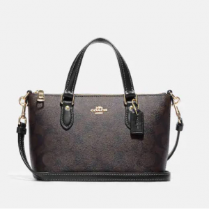 63% Off Coach Mini Gallery Crossbody In Signature Canvas @ Coach Outlet