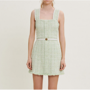 Maje Shiny Tweed 无袖连衣裙