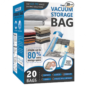 Cozy Essential 真空压缩衣物袋 20个 @ Amazon