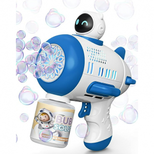 Lehoo Castle Space Bubble Machine Guns for kids @ Amazon, Bubble Maker Blaster With LED Light