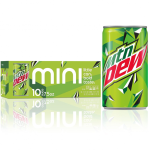 Mountain Dew Soda, 7.5 Ounce Mini Cans, 10 Pack @ Amazon
