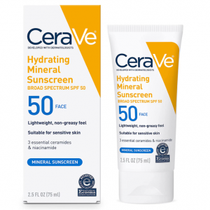 Amazon美亚CeraVe适乐肤100%物理防晒SPF50 2.5oz热卖 敏感皮友好