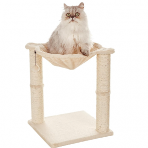 Amazon Basics Cat Tower with Hammock and Scratching Posts for Indoor Cats @ Amazon