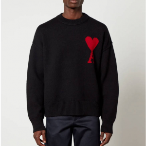 AMI de Coeur Logo-Intarsia 男士羊毛衫