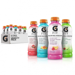 Gatorade Fit Electrolyte Beverage, Four Flavor Variety Pack, 16.9.Fl oz (Pack of 12) @ Amazon