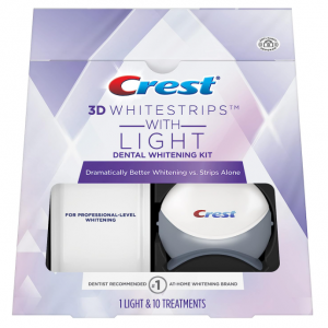 Crest 3D Whitestrips with Light, Teeth Whitening Strip Kit, 20 Strips (10 Count Pack) @ Amazon