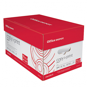 Office Depot® Brand Multi-Use Printer & Copier Paper, Letter Size (8 1/2" x 11"), 5000 Total Sheet