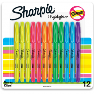 Sharpie 12支彩色熒光筆套裝 @ Amazon