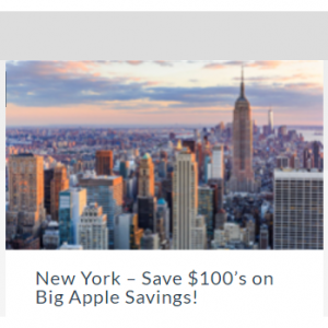 New York – Save $100’s on Big Apple Savings ＠Hotel Power