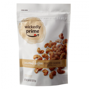 Wickedly Prime Roasted Cashews, Coconut Toffee, 8 Ounce @ Amazon