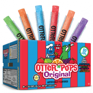 Otter Pops Freezer Ice Bars, Fat Free Ice Pops, Original Flavors (80-1 oz pops) @ Amazon