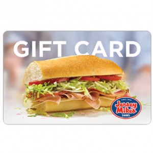 Jersey Mike’s Gift Cards $25 for $20! @ eGifter
