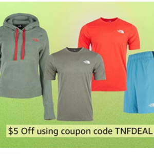 Woot - Extra $5 Off The North Face Clothing 