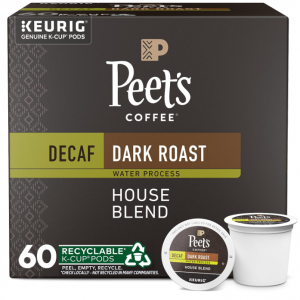 Peet's Coffee, Dark Roast Decaffeinated Coffee K-Cup Pods for Keurig Brewers - 60 count @ Amazon