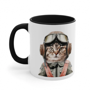 "AviCats: The High-Flying Feline Pilots 6" Accent Coffee Mug, 11oz