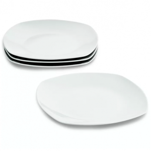 THE CELLAR Basics Soft Square Dinner Plates, Set of 4, Created for Macy's @ Macy's