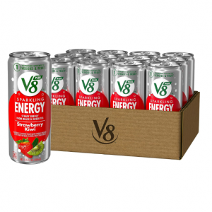 V8 +SPARKLING ENERGY Strawberry Kiwi Energy Drink, 11.5 FL OZ Can (Pack Of 12) @ Amazon
