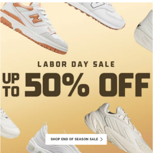 Up To 50% Off Labor Day Sale @ Foot Locker