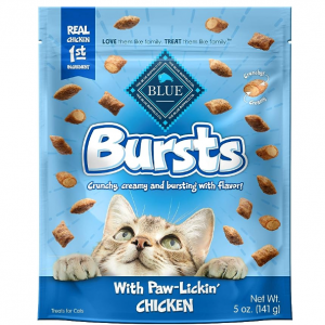 Blue Buffalo Bursts Crunchy Cat Treats, Chicken 5-oz Bag @ Amazon