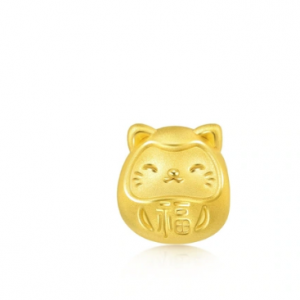 Chow Sang Sang Charme 'Blessings & Culture' 999 Gold Daruma Charm