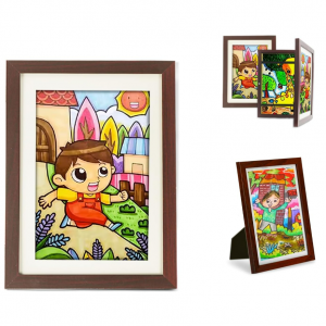 biuonga Kids Art Frames, Front Opening Picture Display for 3D Art Holds up to 50 Pieces