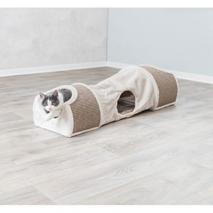 TRIXIE Cuddly Condos with Tunnel, Sisal Scratching Surface, Cream/Brown @ Amazon