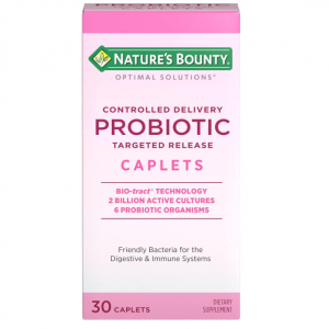 Nature's Bounty Probiotic, Controlled Delivery Dietary Supplement, 30 Caplets @ Amazon