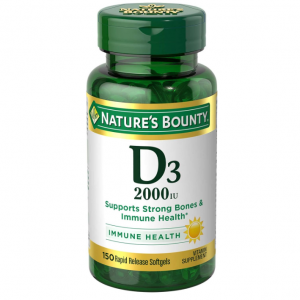 Nature's Bounty Vitamin D, 2000IU Vitamin D3, 150 Softgels ,150 Count @ Amazon