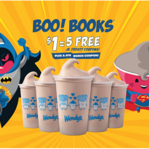 Every $1 Boo! Book Purchase Gets 5 FREE Jr. Frosty Coupons @ Wendy's 