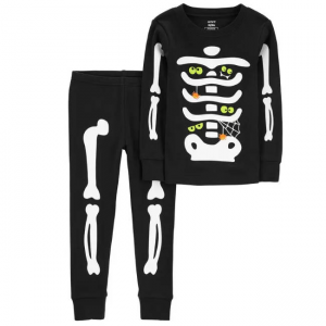 Carter's 婴儿发光骷髅纯棉睡衣