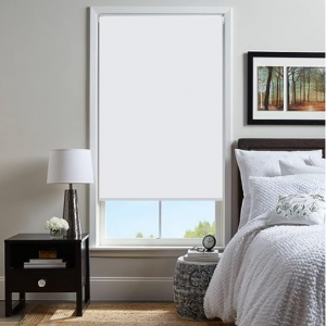 homebox 100% Blackout Roller Window Shades (White - 20" W x 72" H) @ Amazon