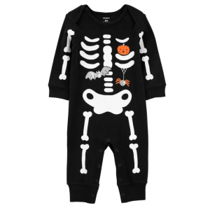 婴儿万圣节骷髅连体服