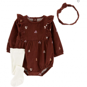 婴儿田园碎花3件套装