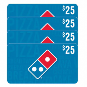Domino's Four Restaurant $25 E-Gift Cards @ Costco