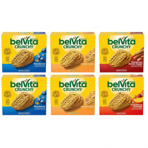 Belvita Breakfast Biscuits Variety Pack, 4 Flavors, 6 Boxes of 5 Packs @ Amazon
