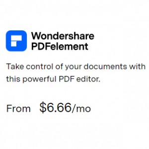 Wondershare PDFelement 全能PDF编辑器，年费用$63.99，全场8折优惠