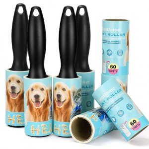 YicoGomo 480 Sheet Extra Sticky Lint Roller - Pet Hair Remover for Clothes - 4 Handles + 8 Refill