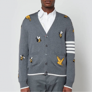 Thom Browne Birds and Bees 男士羊毛开衫